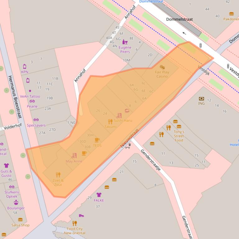 Kaart van postcodegebied 5611DB.