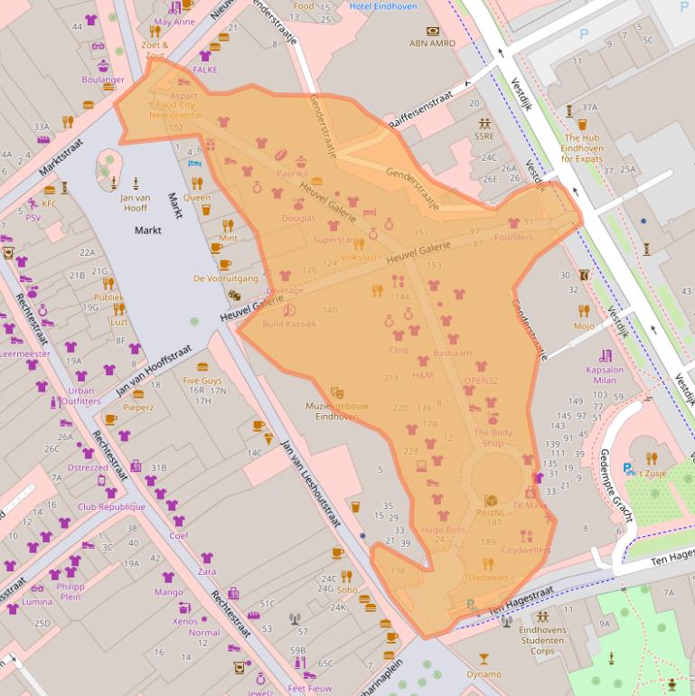 Kaart van postcodegebied 5611DK.