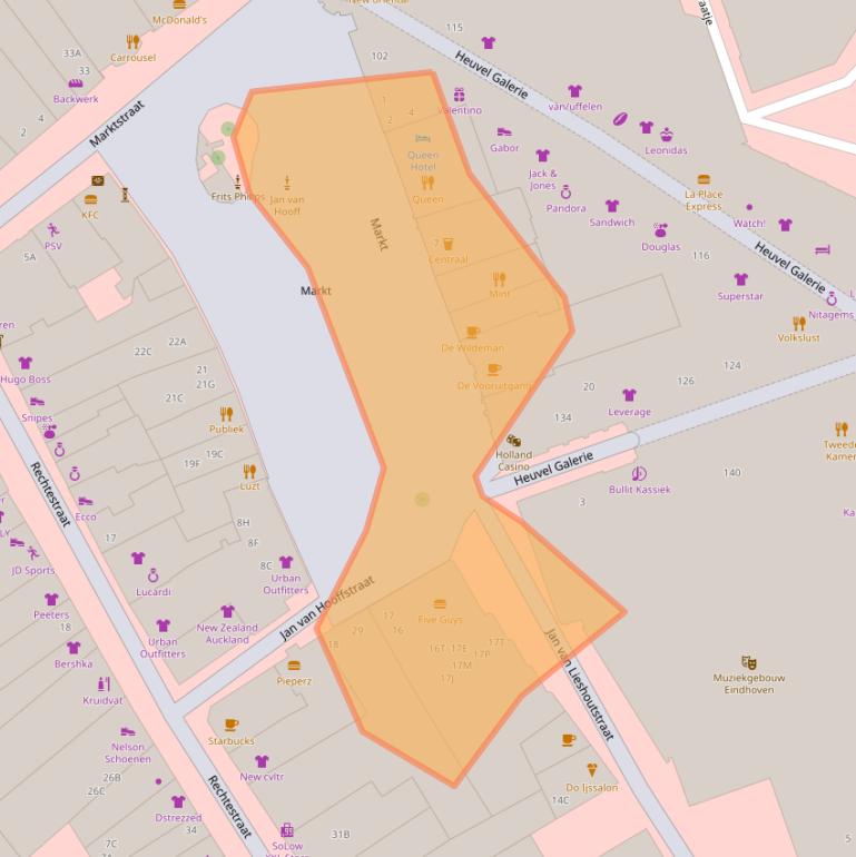 Kaart van postcodegebied 5611EB.