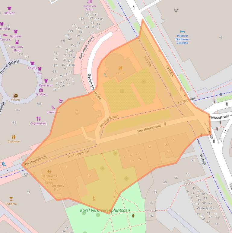 Kaart van postcodegebied 5611EG.