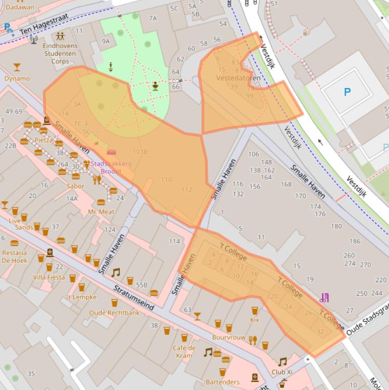 Kaart van postcodegebied 5611EH.