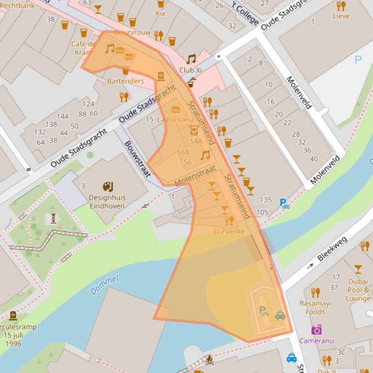 Kaart van postcodegebied 5611EV.