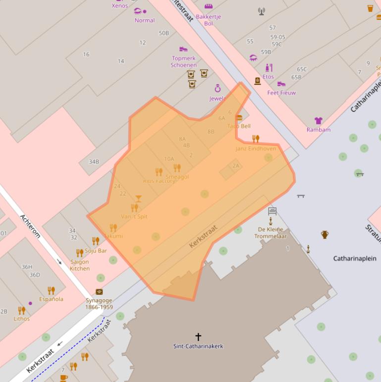 Kaart van postcodegebied 5611GJ.