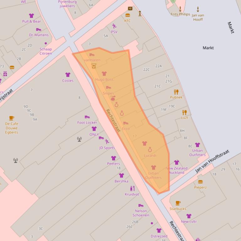 Kaart van postcodegebied 5611GL.