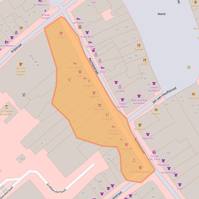 Kaart van postcodegebied 5611GP.