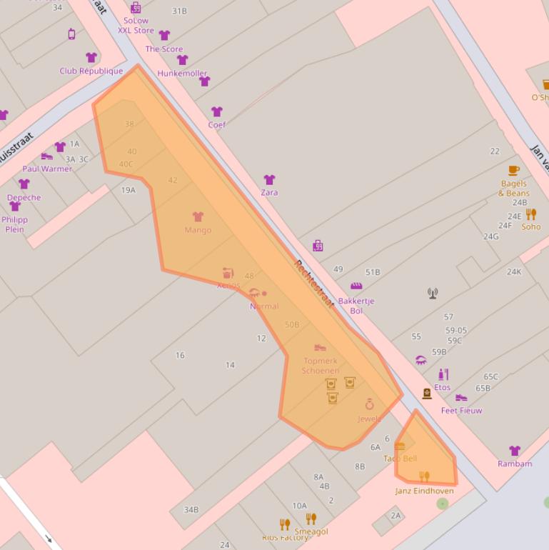 Kaart van postcodegebied 5611GR.