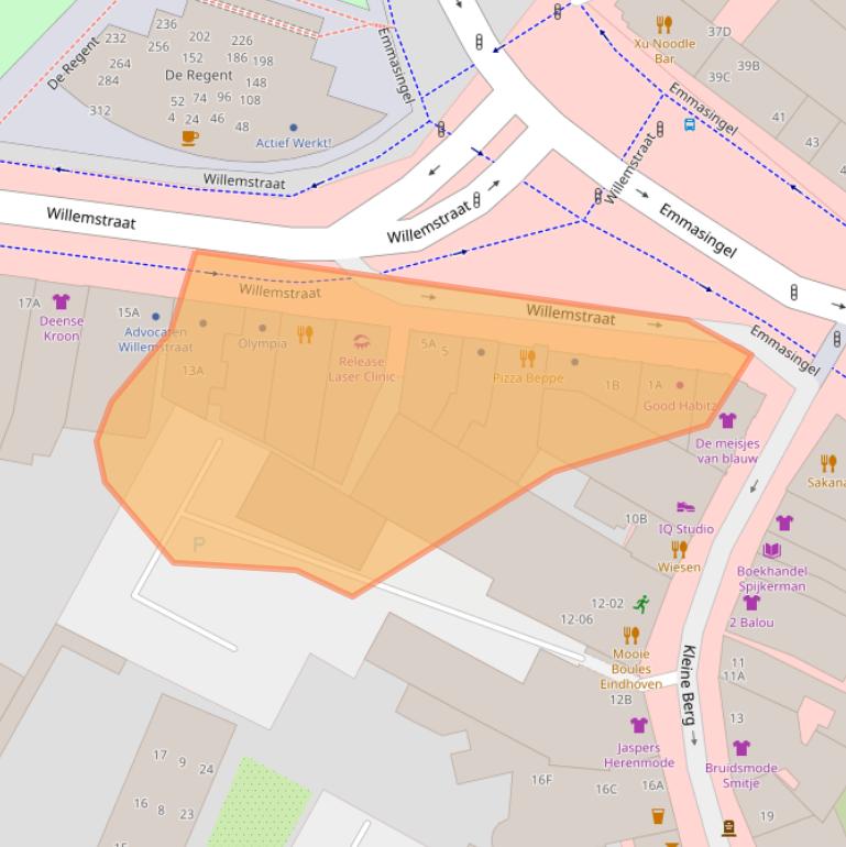 Kaart van postcodegebied 5611HA.