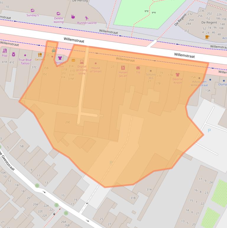 Kaart van postcodegebied 5611HB.