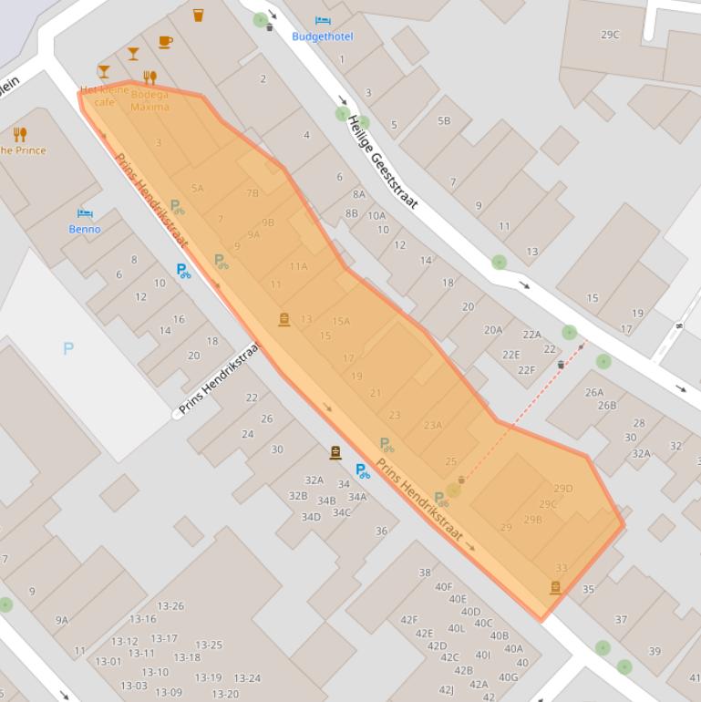 Kaart van postcodegebied 5611HH.