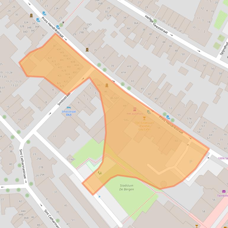 Kaart van postcodegebied 5611HL.