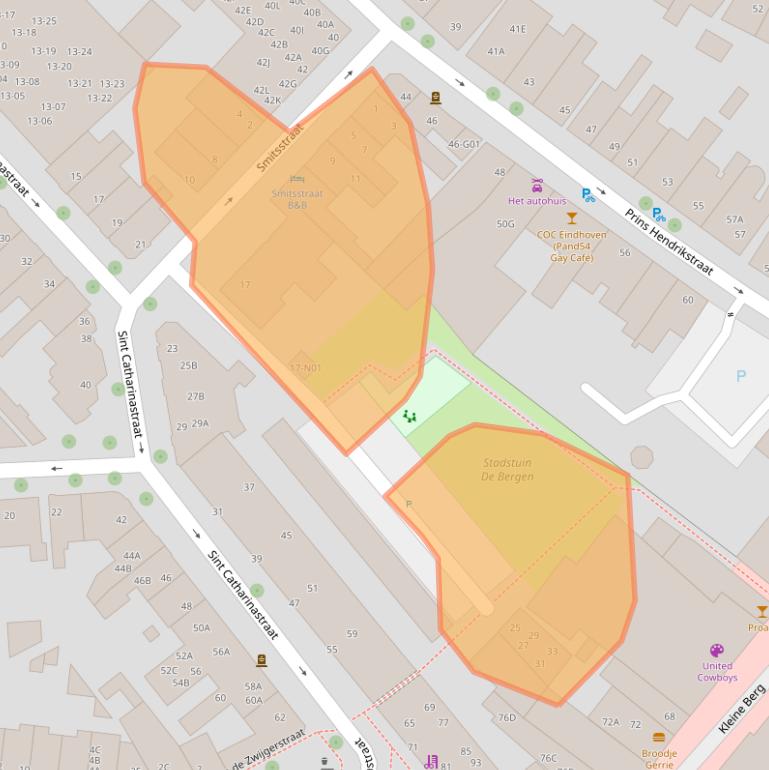 Kaart van postcodegebied 5611HM.