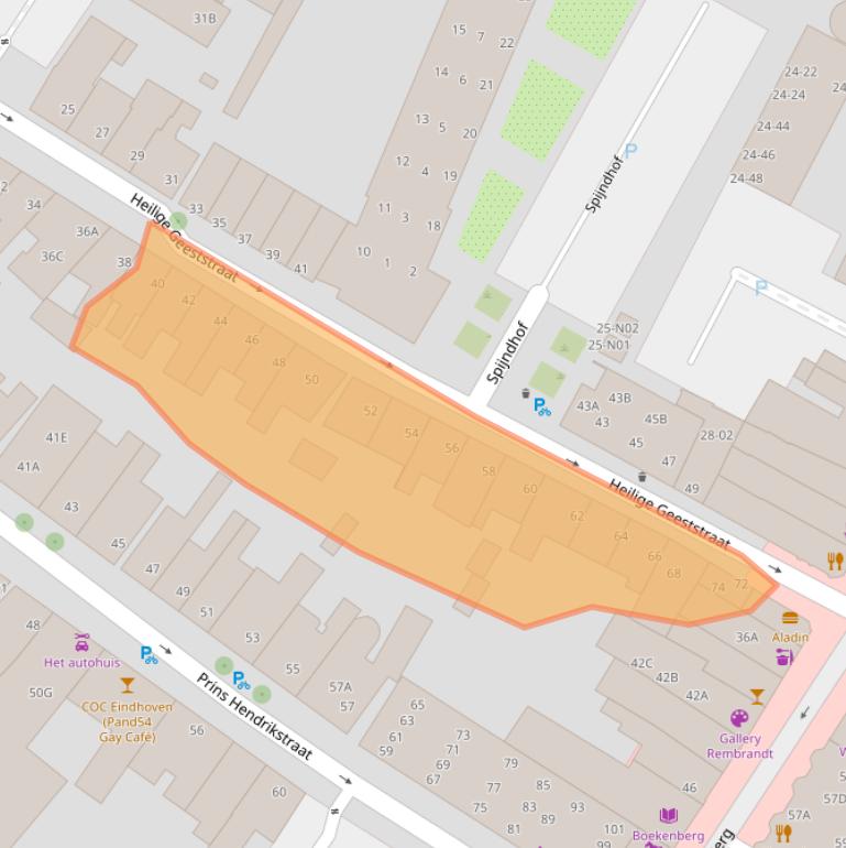 Kaart van postcodegebied 5611HR.
