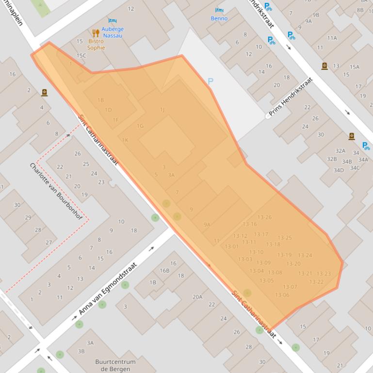 Kaart van postcodegebied 5611JA.