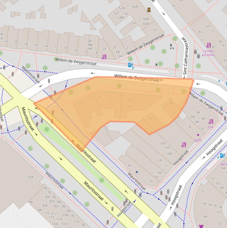 Kaart van postcodegebied 5611JK.