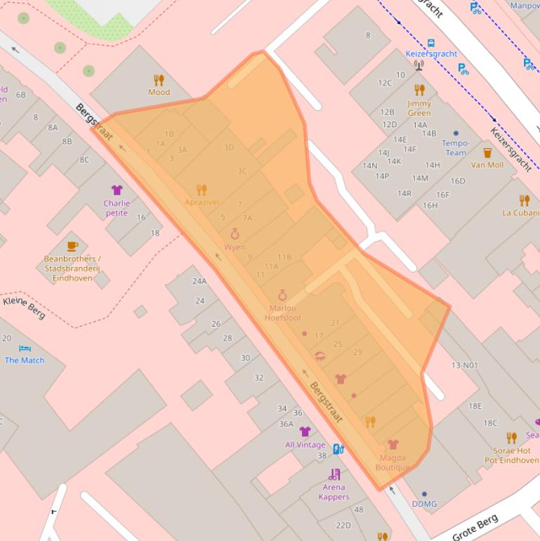 Kaart van postcodegebied 5611JX.