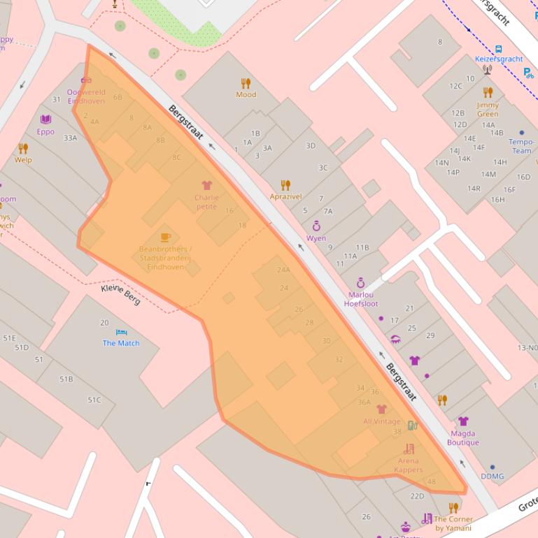 Kaart van postcodegebied 5611JZ.