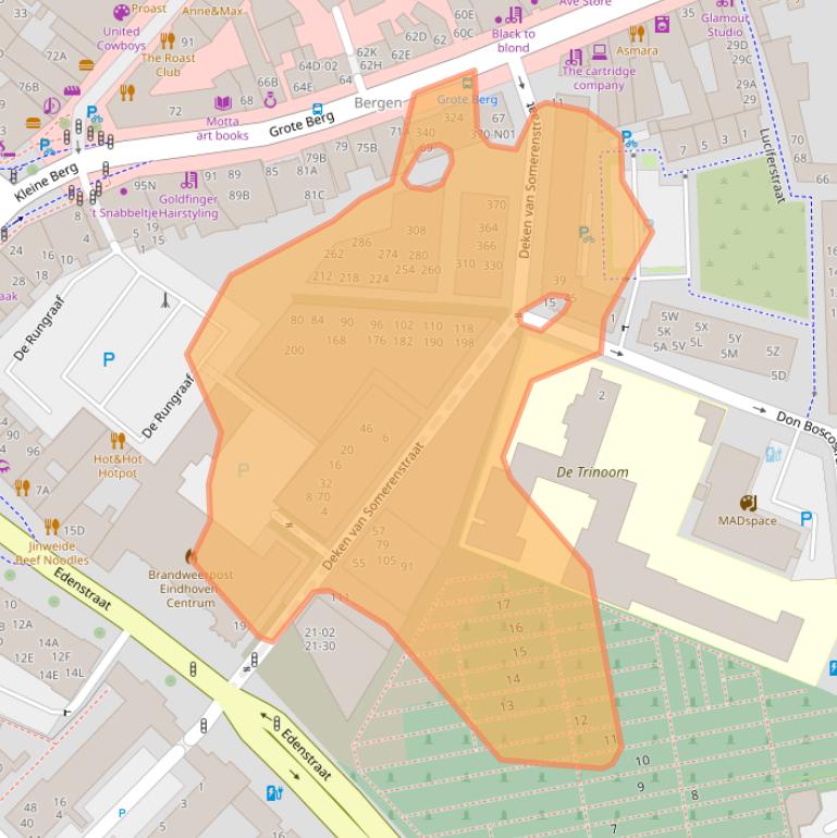 Kaart van postcodegebied 5611KX.