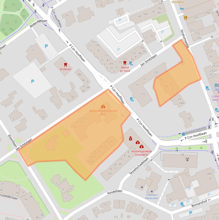 Kaart van postcodegebied 5611LD.