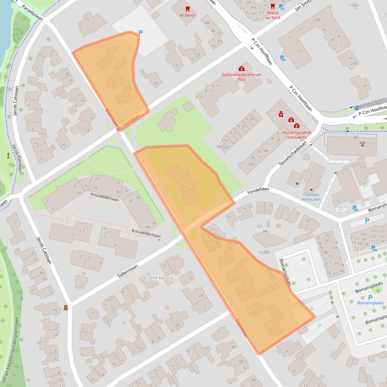 Kaart van postcodegebied 5611LG.