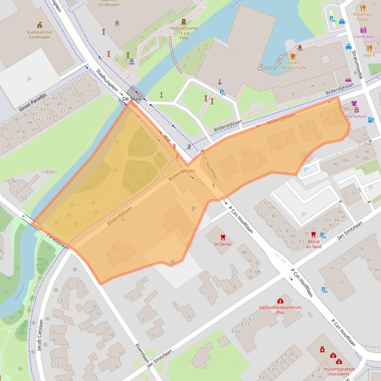 Kaart van postcodegebied 5611NG.