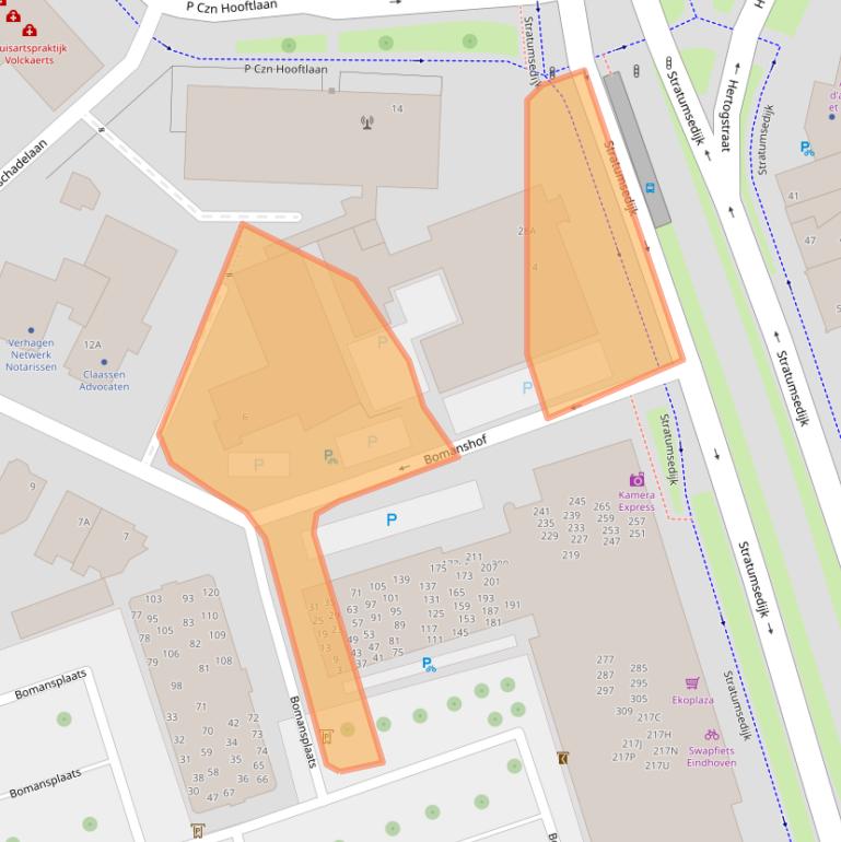 Kaart van postcodegebied 5611NJ.