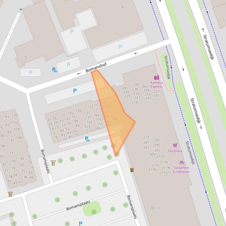 Kaart van postcodegebied 5611NP.