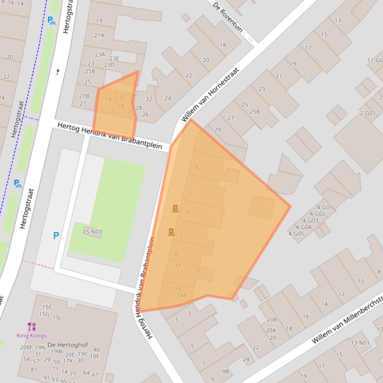 Kaart van postcodegebied 5611PD.