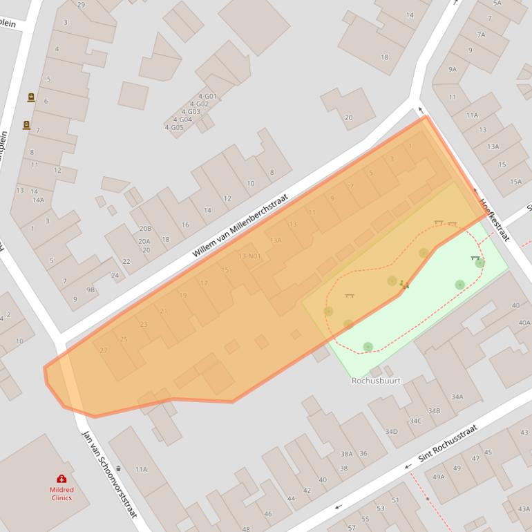 Kaart van postcodegebied 5611PR.