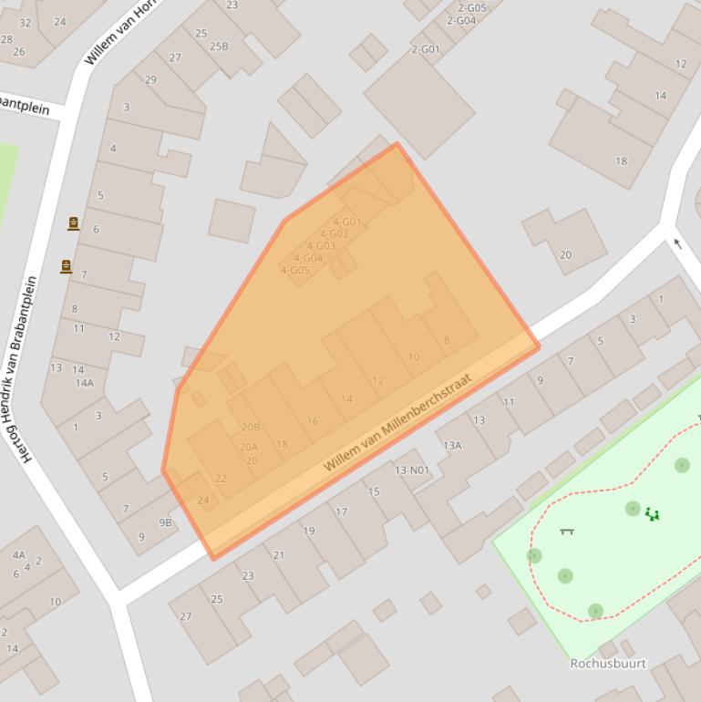 Kaart van postcodegebied 5611PS.