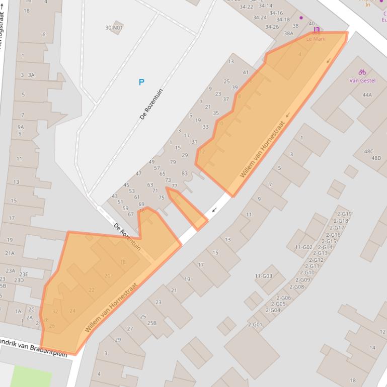 Kaart van postcodegebied 5611PV.