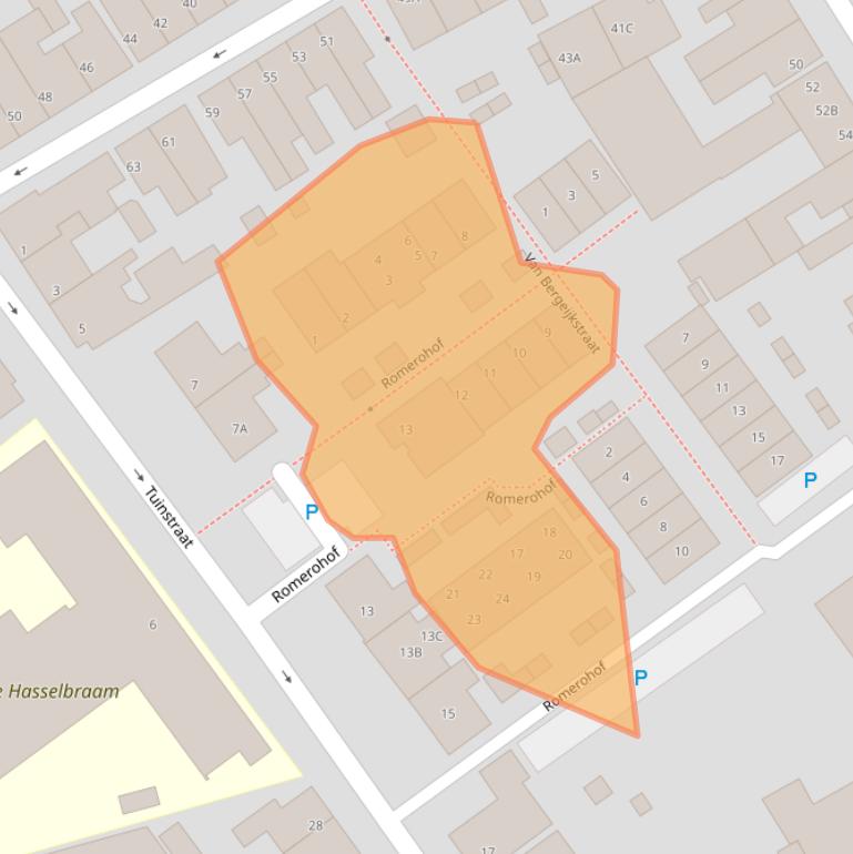 Kaart van postcodegebied 5611PX.