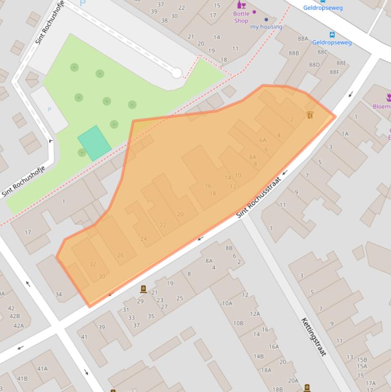 Kaart van postcodegebied 5611RH.