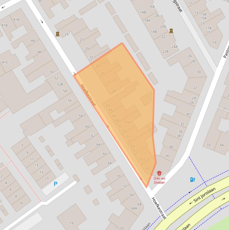 Kaart van postcodegebied 5611RL.