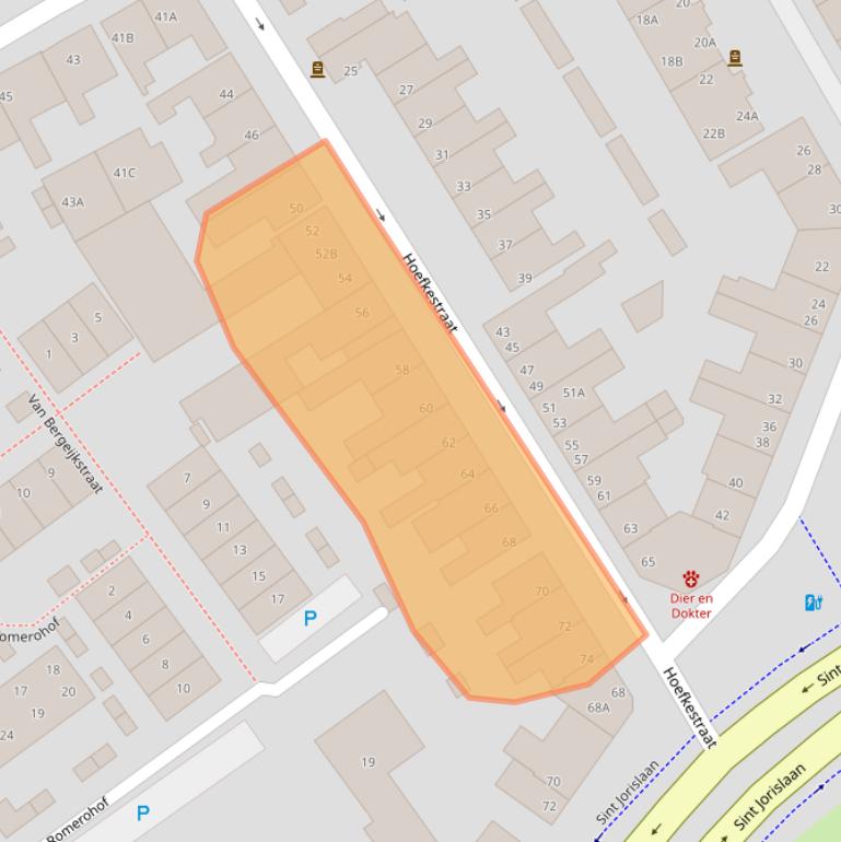 Kaart van postcodegebied 5611RN.