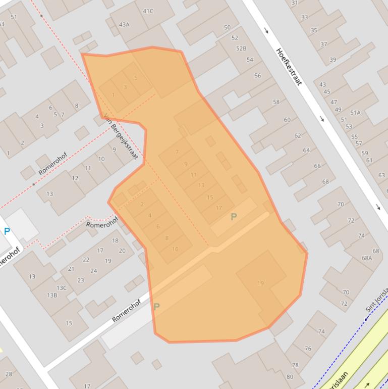 Kaart van postcodegebied 5611RP.