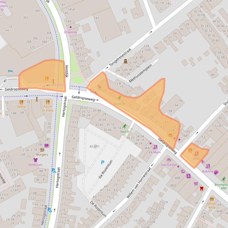 Kaart van postcodegebied 5611SC.