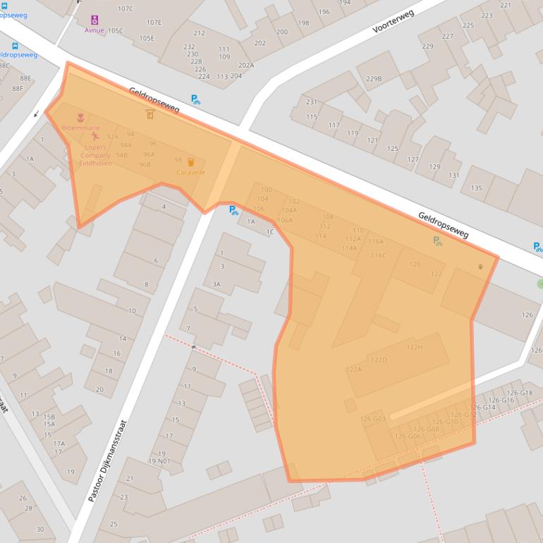 Kaart van postcodegebied 5611SL.