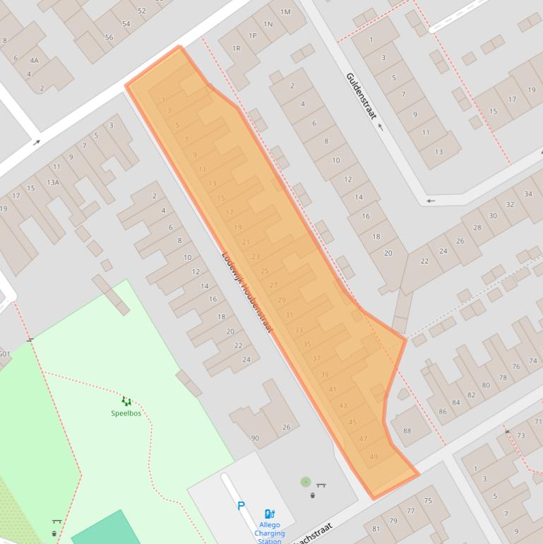 Kaart van postcodegebied 5611TD.