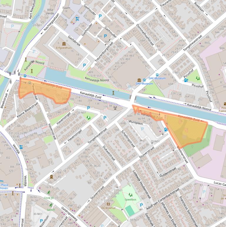 Kaart van postcodegebied 5611VA.