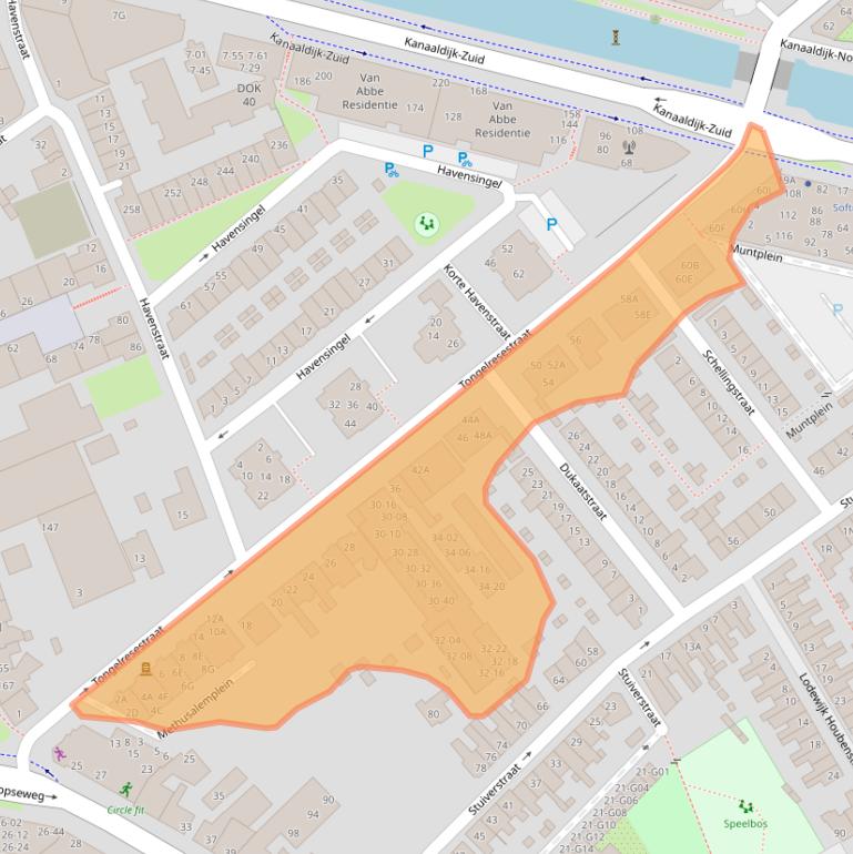 Kaart van postcodegebied 5611VK.