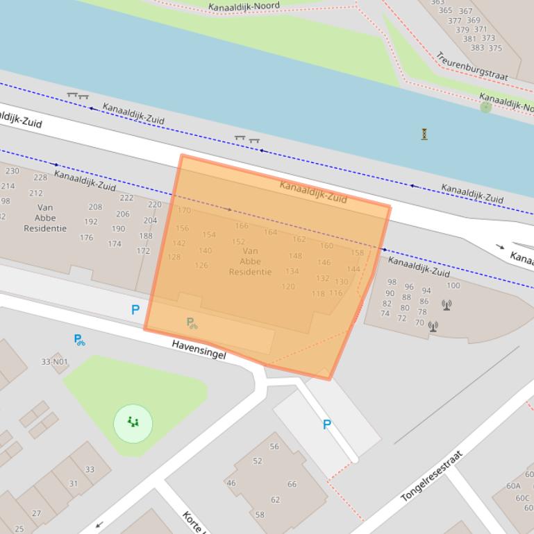 Kaart van postcodegebied 5611VV.