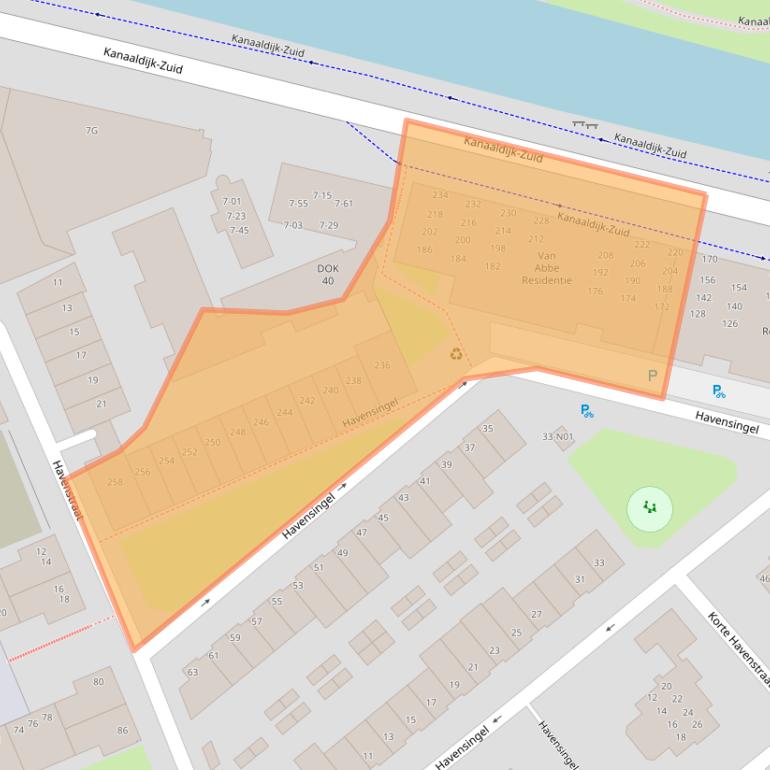 Kaart van postcodegebied 5611VW.