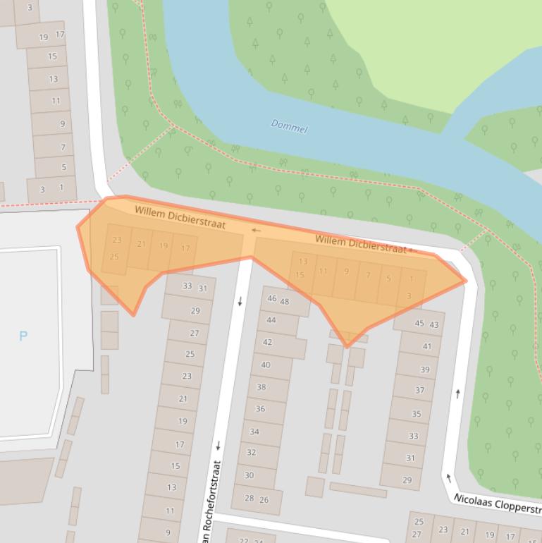 Kaart van postcodegebied 5611WD.