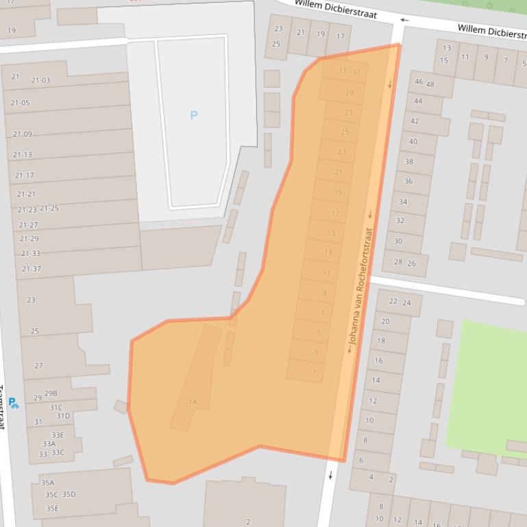 Kaart van postcodegebied 5611WG.
