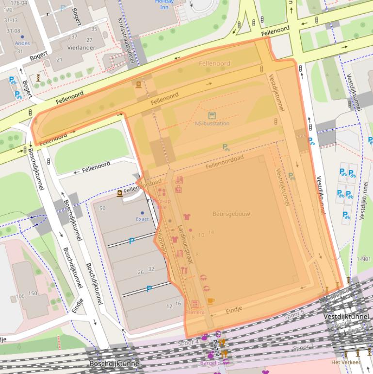 Kaart van postcodegebied 5611ZZ.