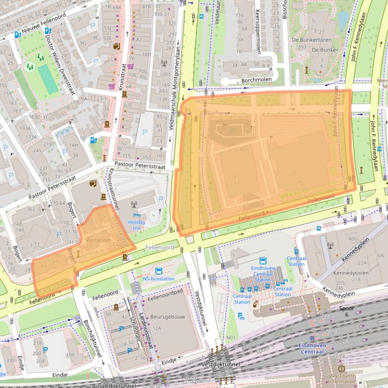 Kaart van postcodegebied 5612AA.