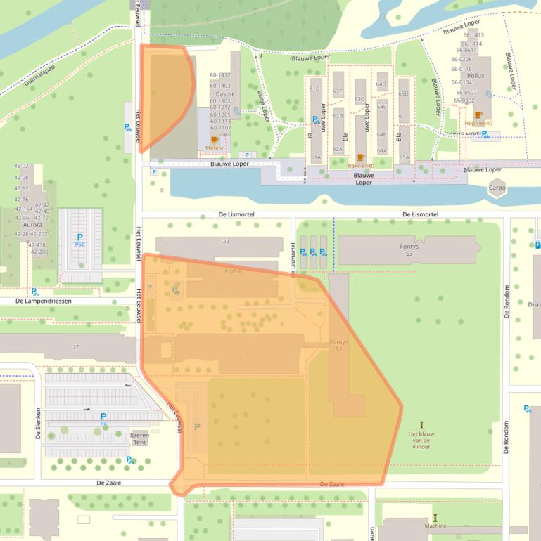 Kaart van postcodegebied 5612AS.