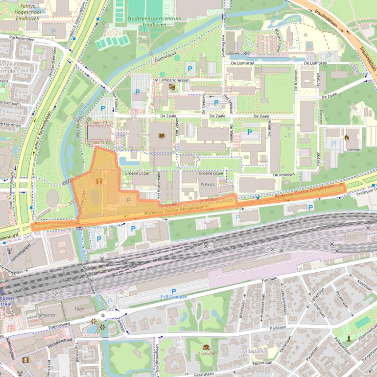 Kaart van postcodegebied 5612AV.