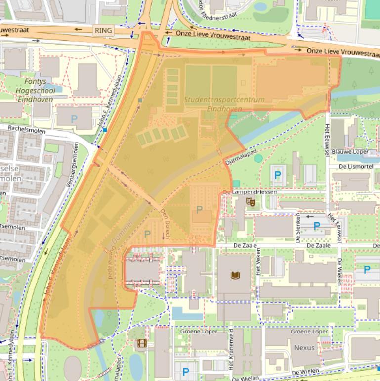 Kaart van postcodegebied 5612AW.