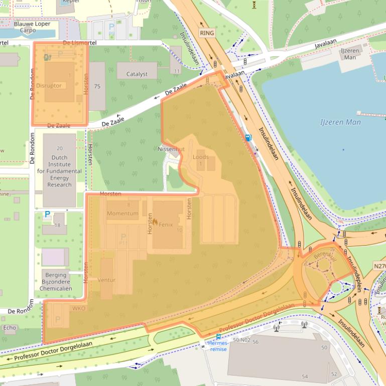 Kaart van postcodegebied 5612AX.